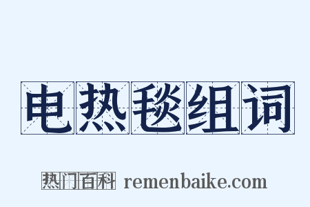 电热毯组词是什么意思的图片